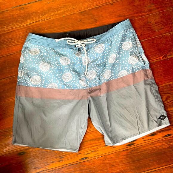 Rip Curl floral color block swim surf unlined board shorts - Picture 1 of 6